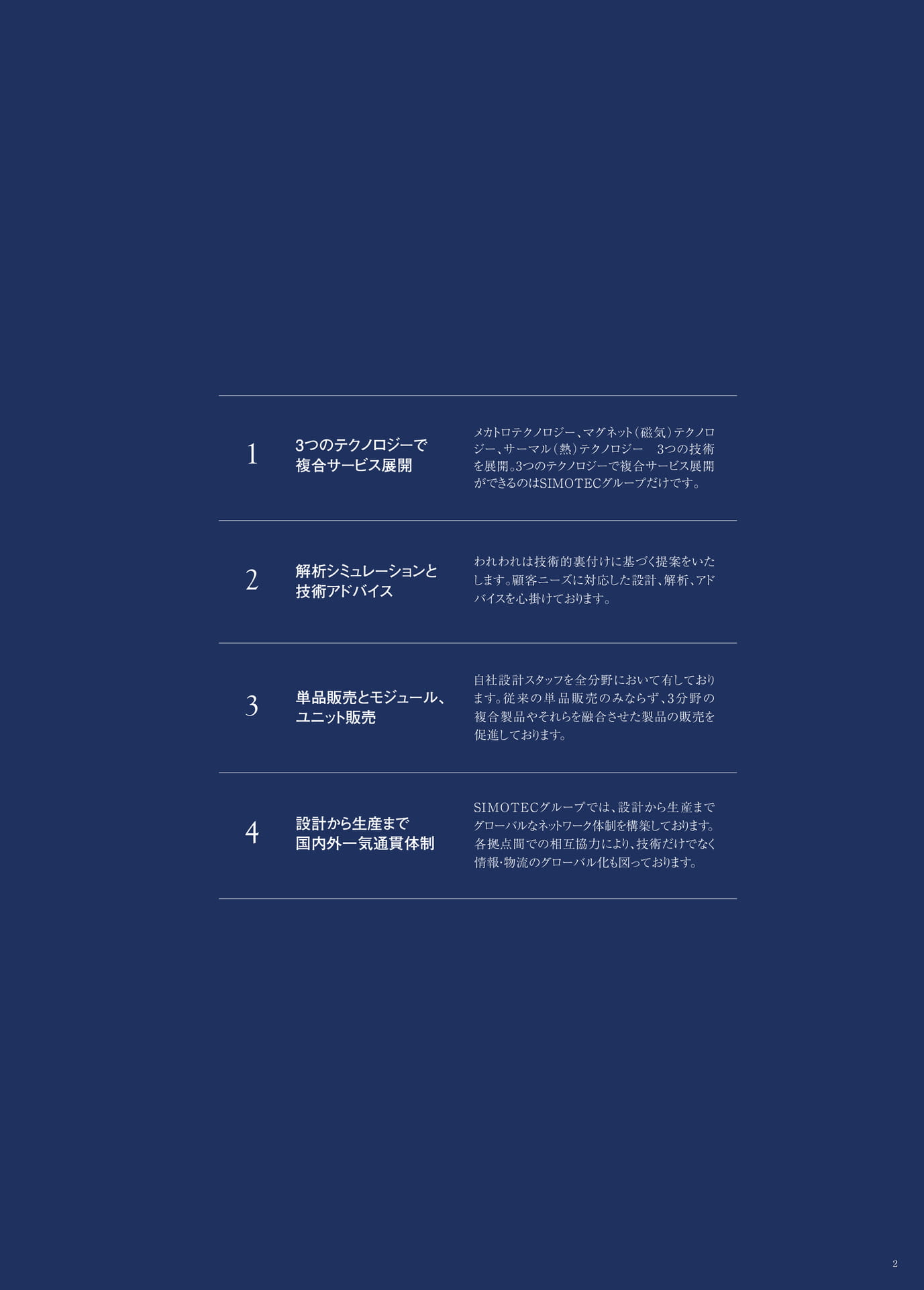 P.2　SIMOTECグループの強み（3ページ目）