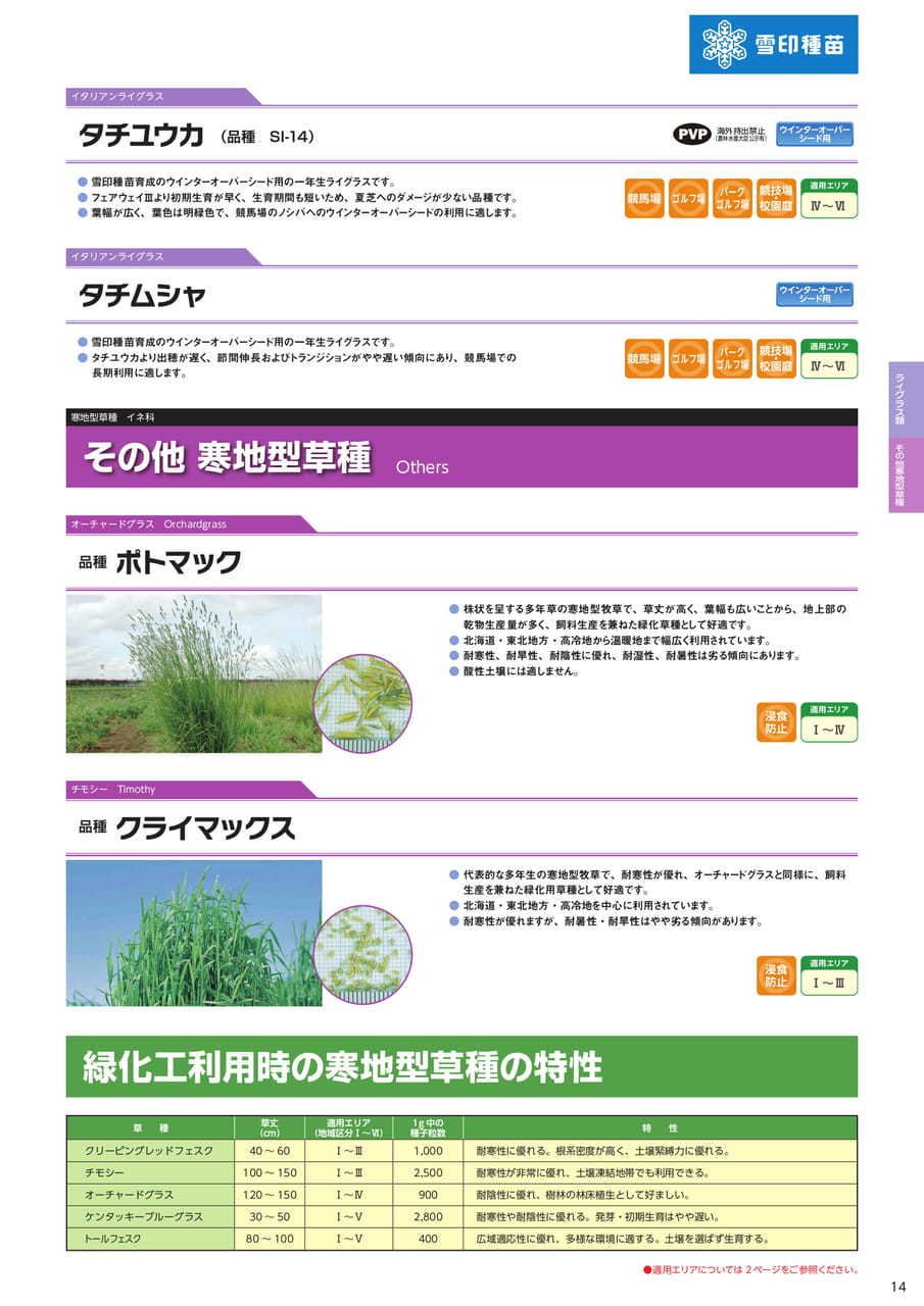 その他寒地型草種(15ページ目)