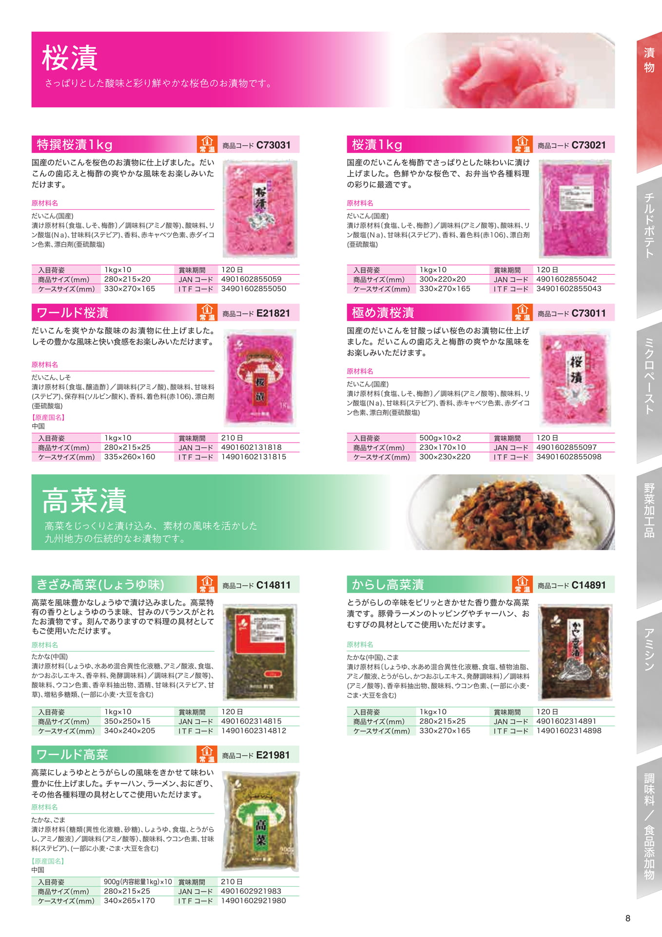 漬物（9ページ目）