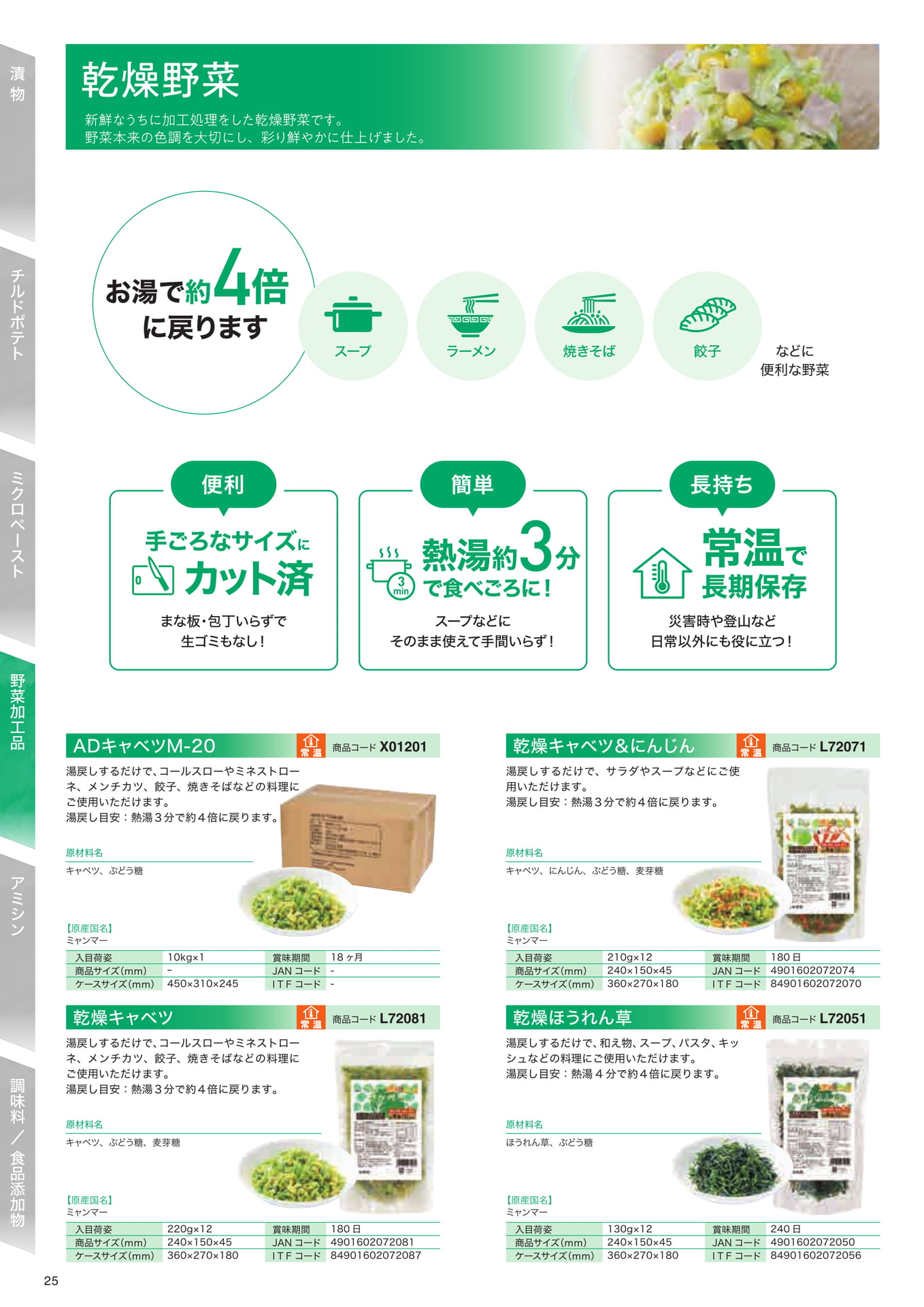 野菜加工品（26ページ目）