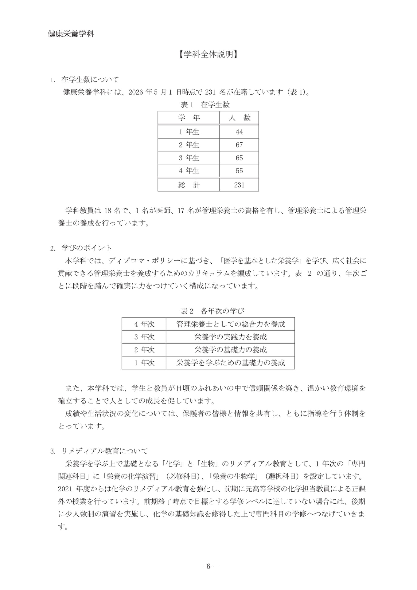 学科全体説明（10ページ目）