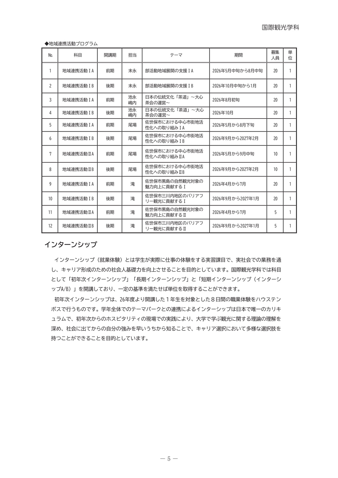 地域連携活動とインターンシップ（9ページ目）