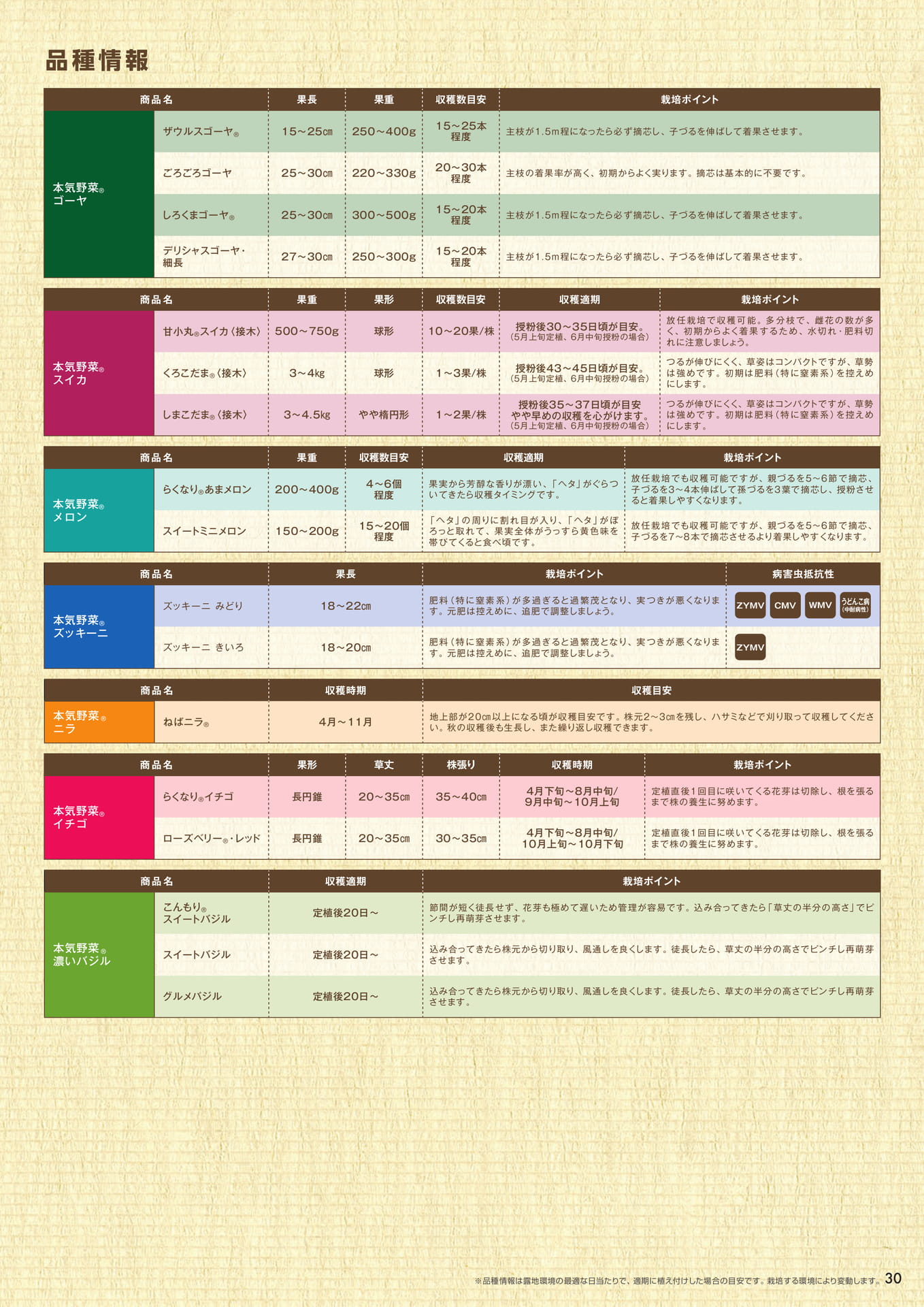 品種情報(3/3)(31ページ目)