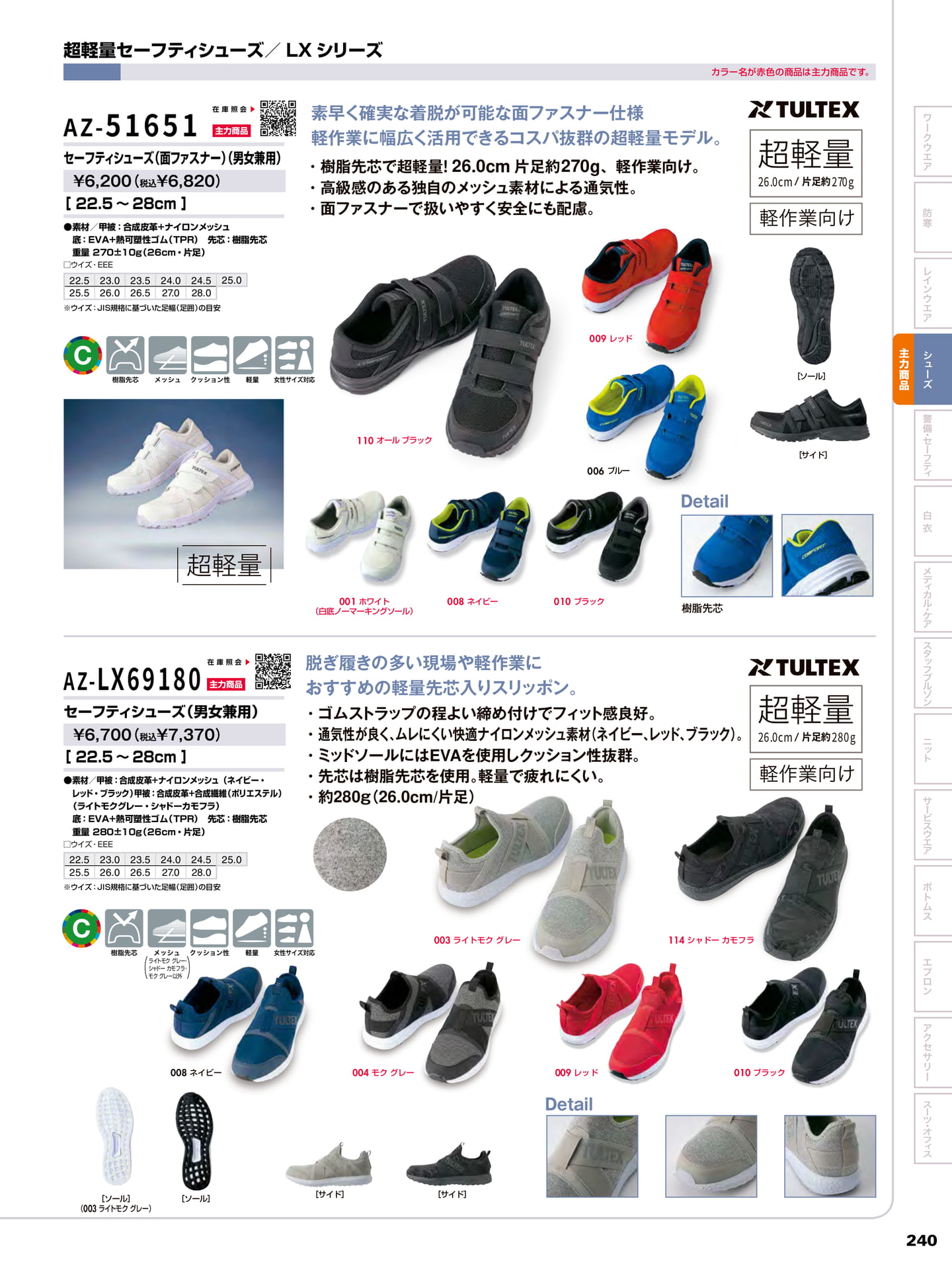 超軽量セーフティシューズ LXシリーズ(241ページ目)