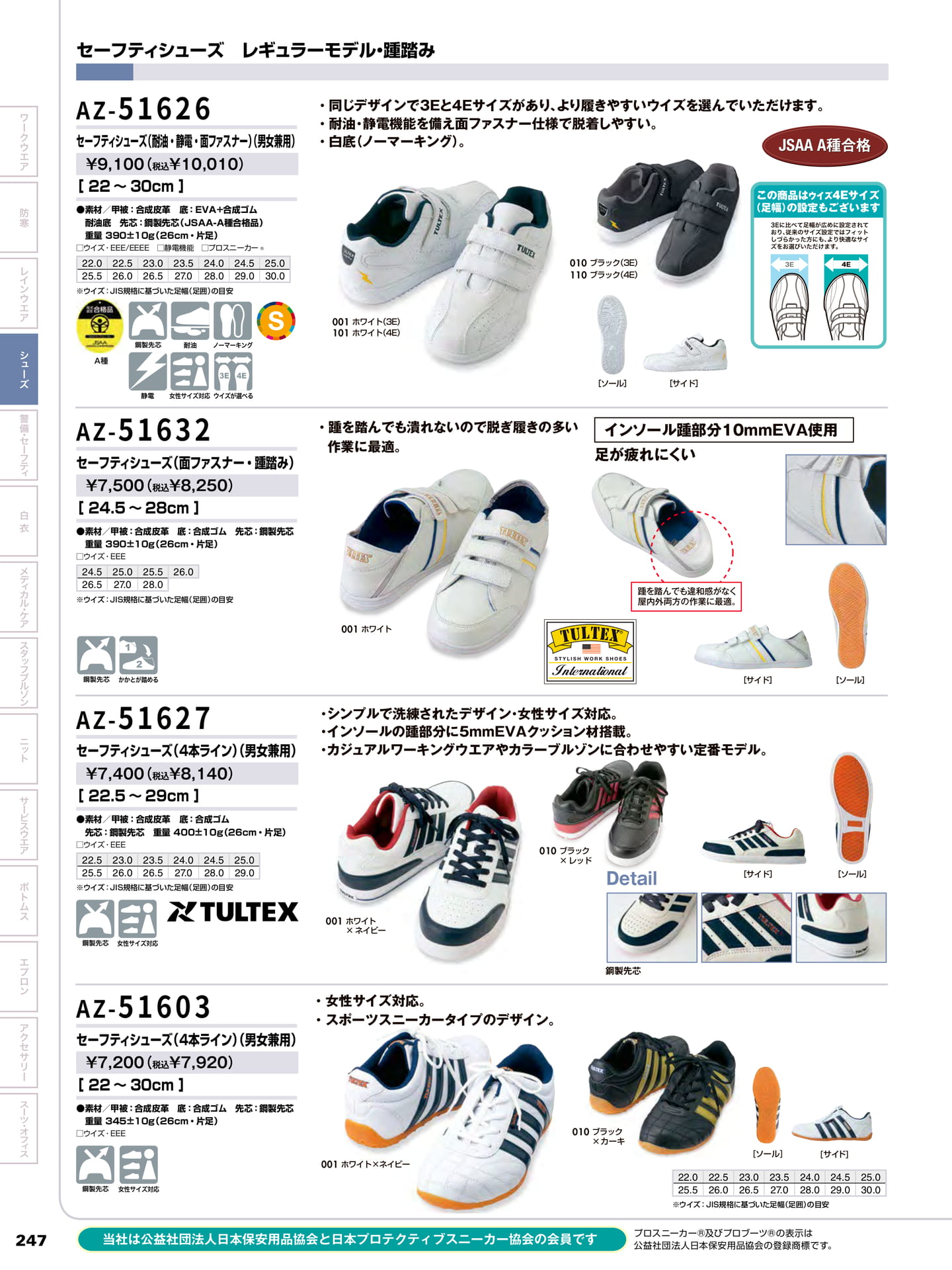 耐油静電面ファスナーシューズ(248ページ目)