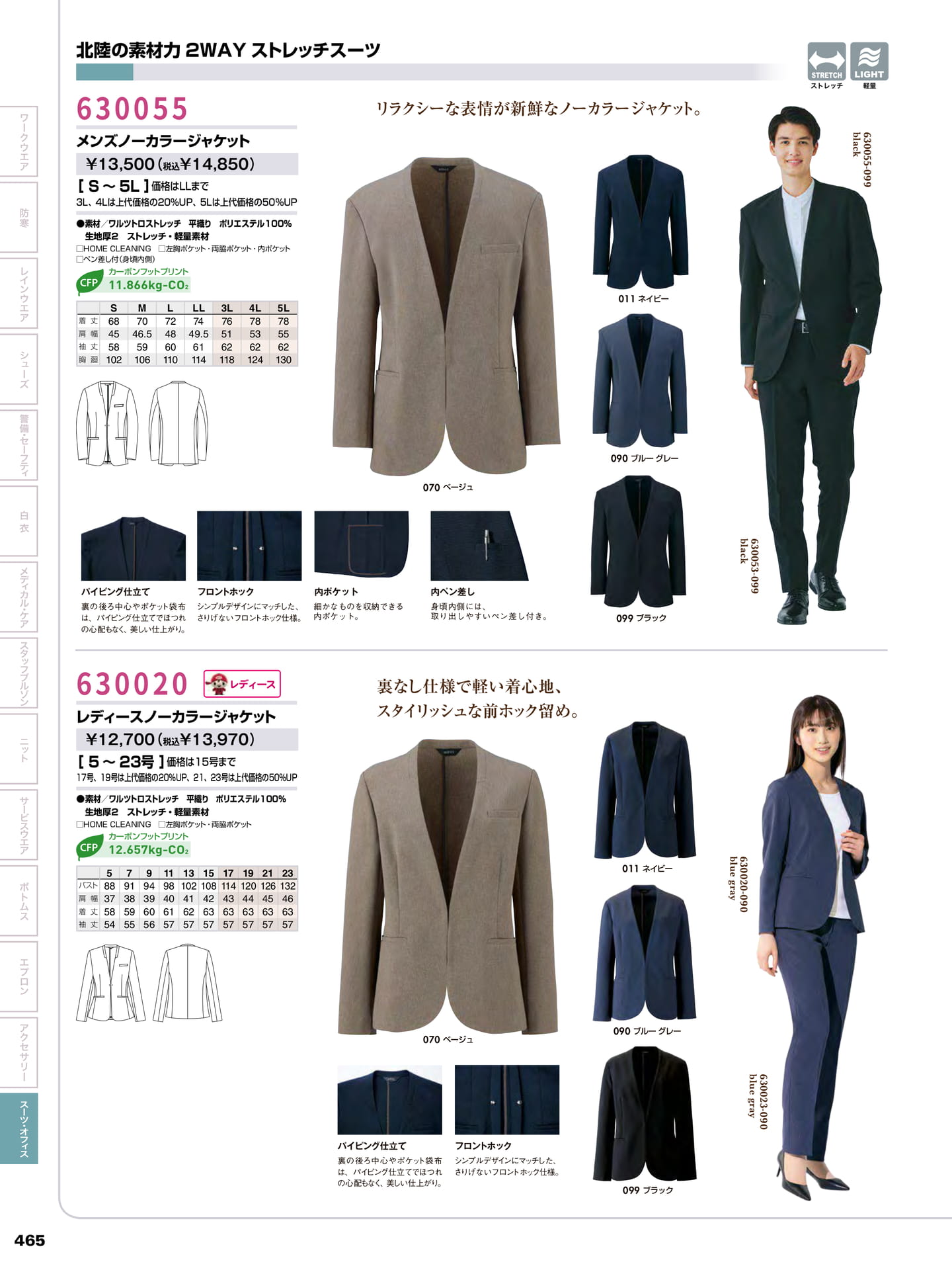 ノーカラージャケット(466ページ目)