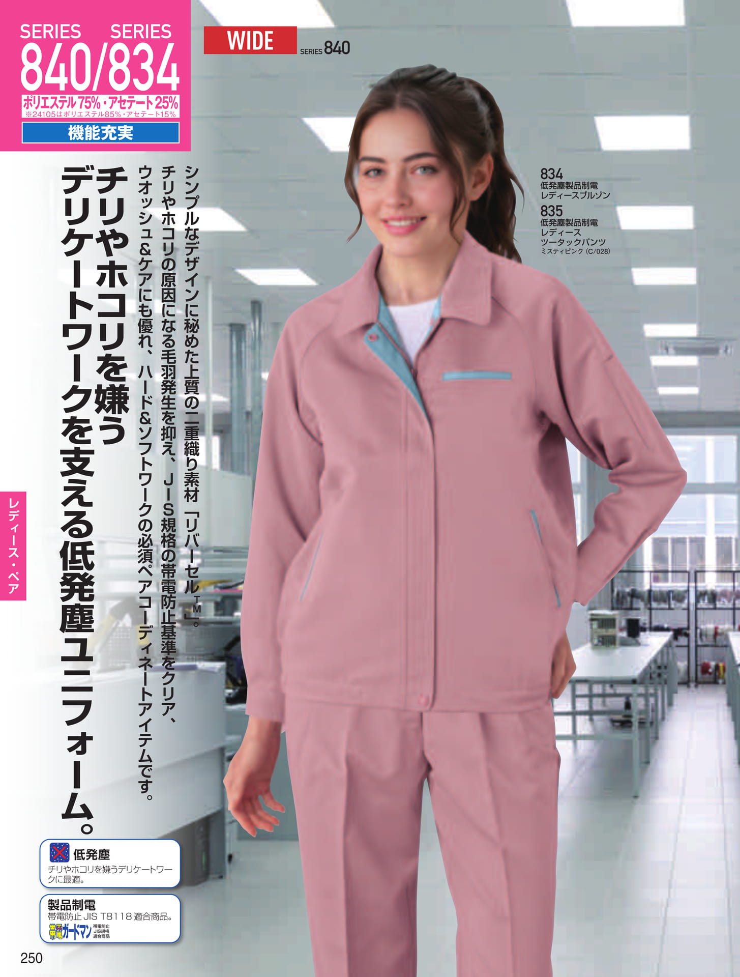 低発塵ユニフォーム(250ページ目)