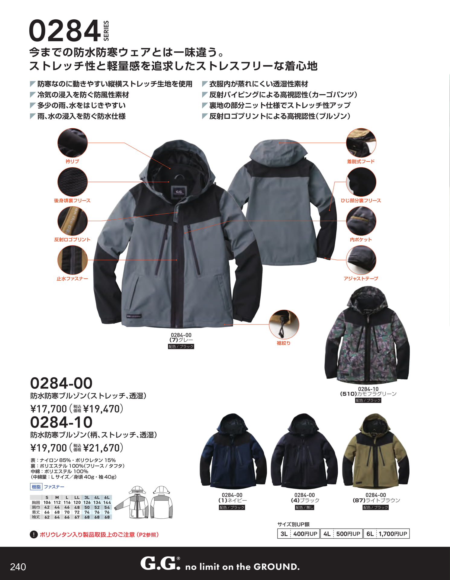 防水防寒ブルゾン(242ページ目)
