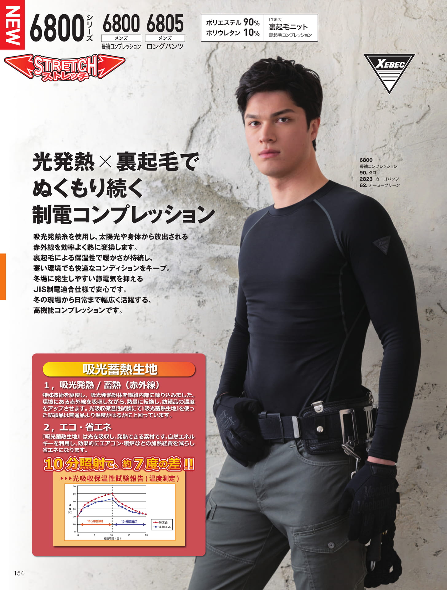 光発熱裏起毛コンプレッション（154ページ目）