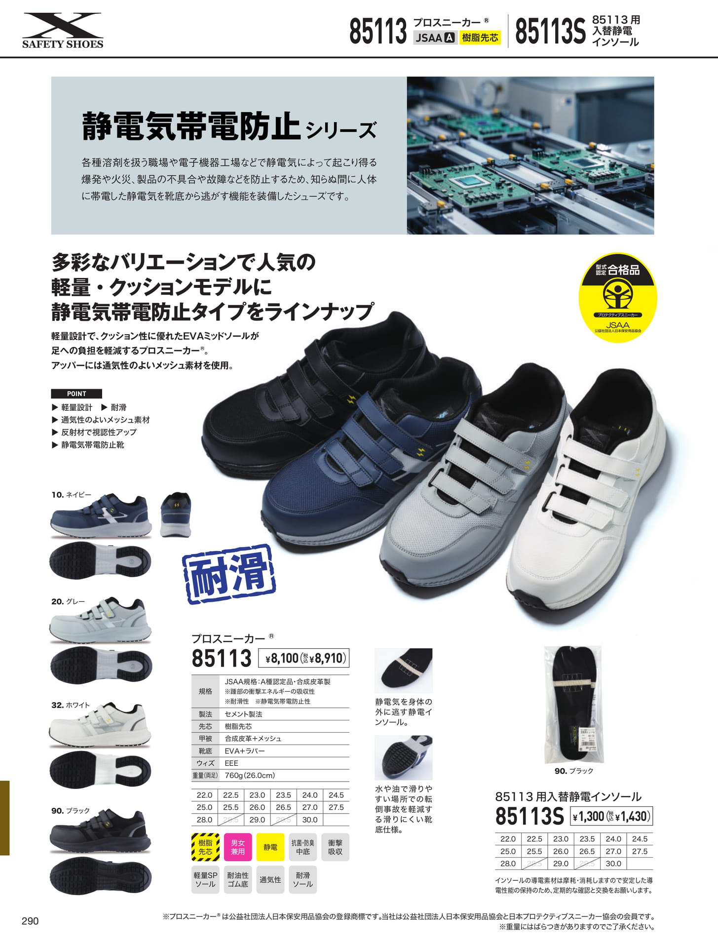静電プロスニーカー（290ページ目）