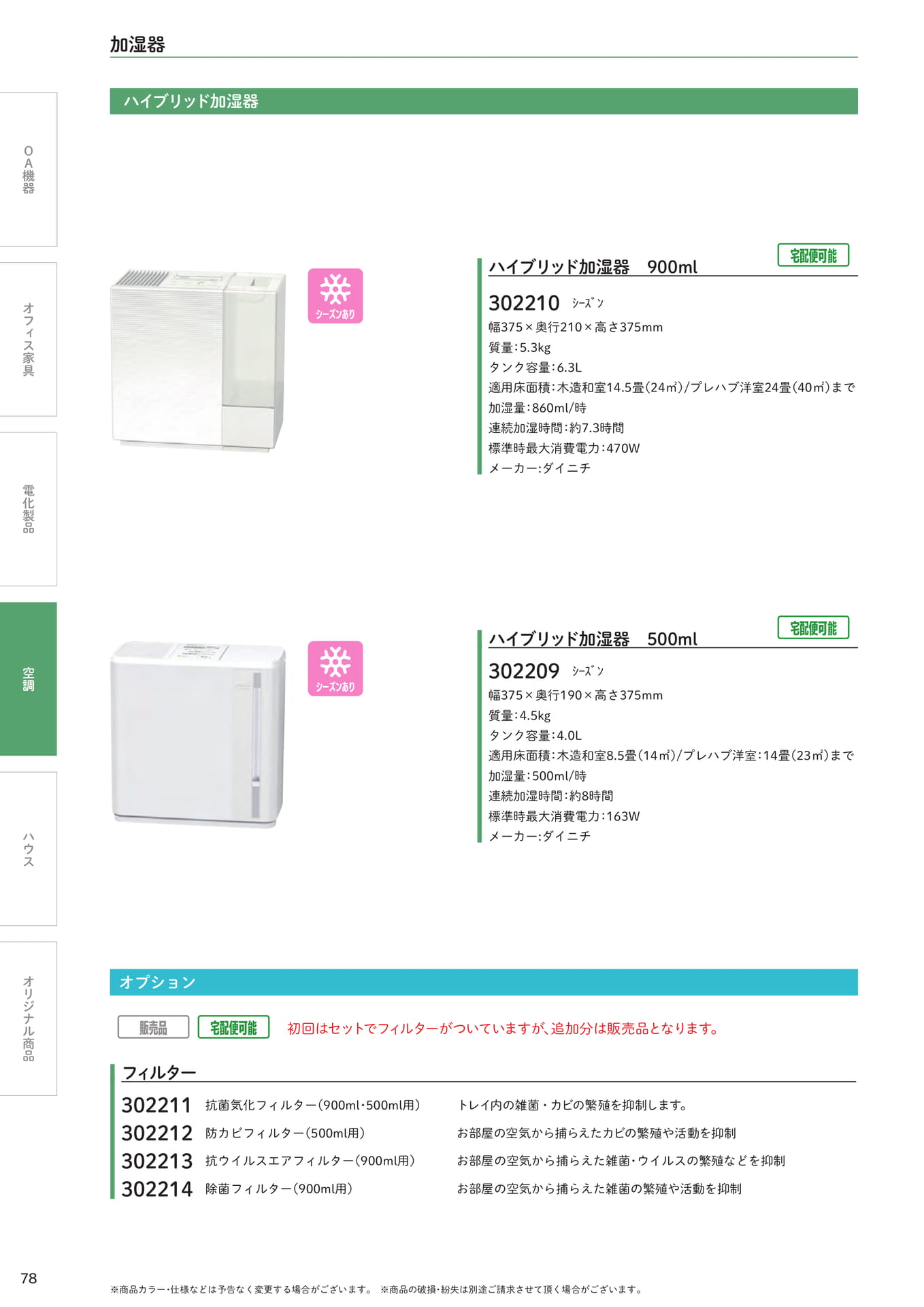 ハイブリッド加湿器(78ページ目)