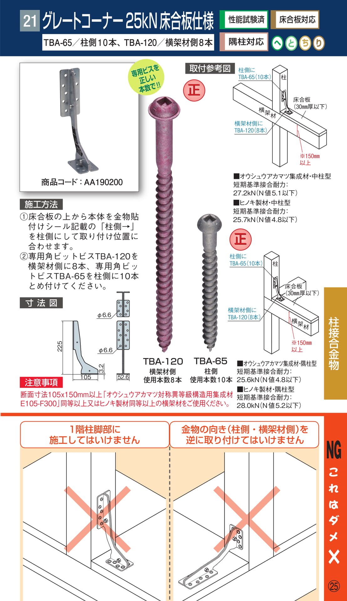グレートコーナー 25kN床合板仕様（27ページ目）