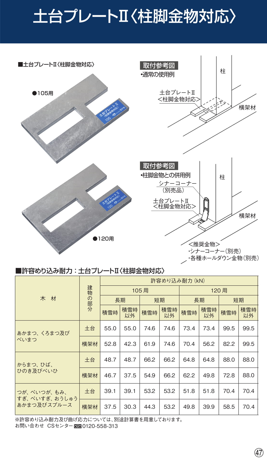 土台プレートⅡ 柱脚金物対応（49ページ目）