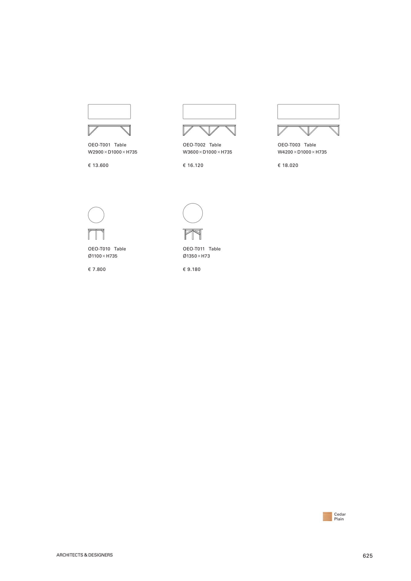 OEO-T Table collection(627ページ目)