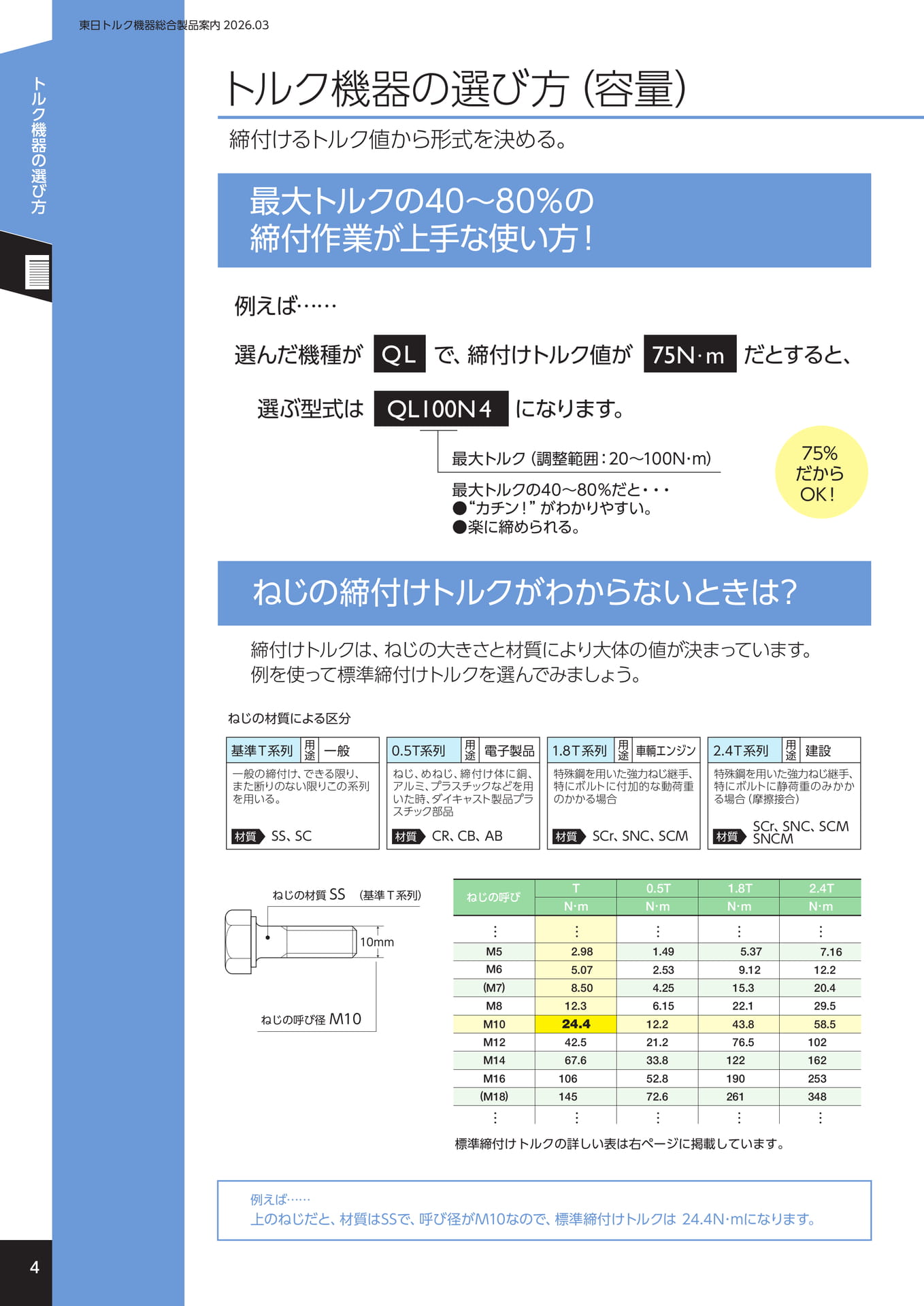 トルク機器の選び方(容量)(8ページ目)