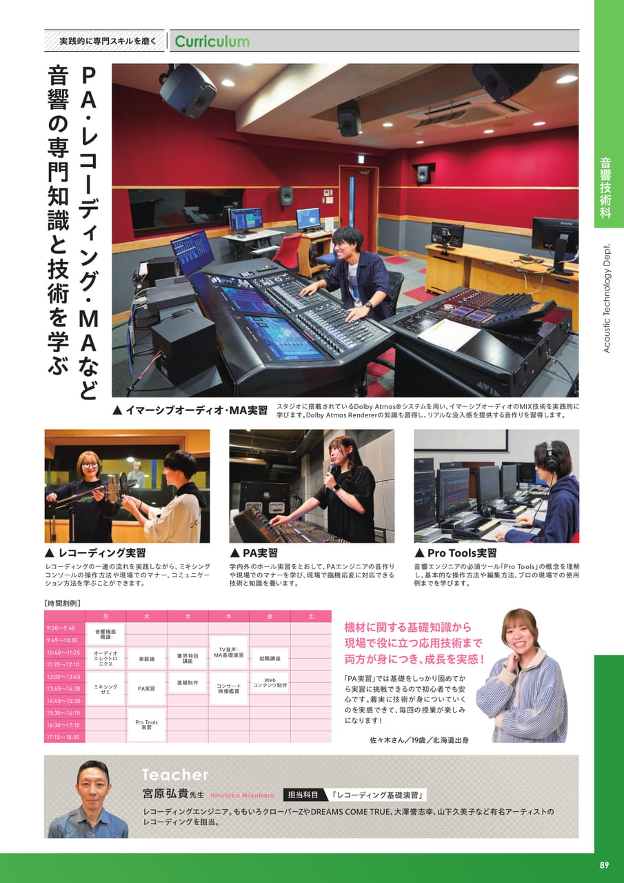 音響技術科（91ページ目）