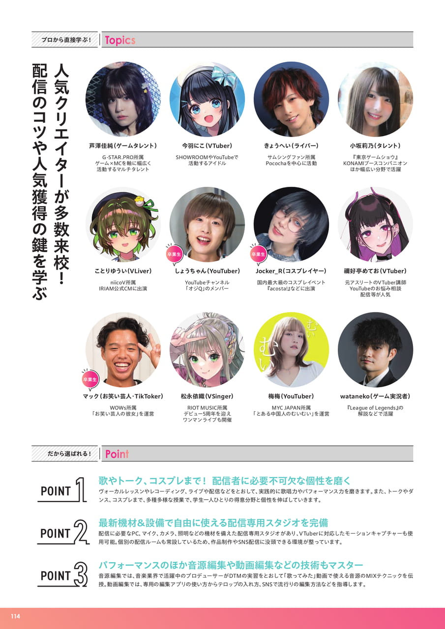 配信クリエイター科（116ページ目）