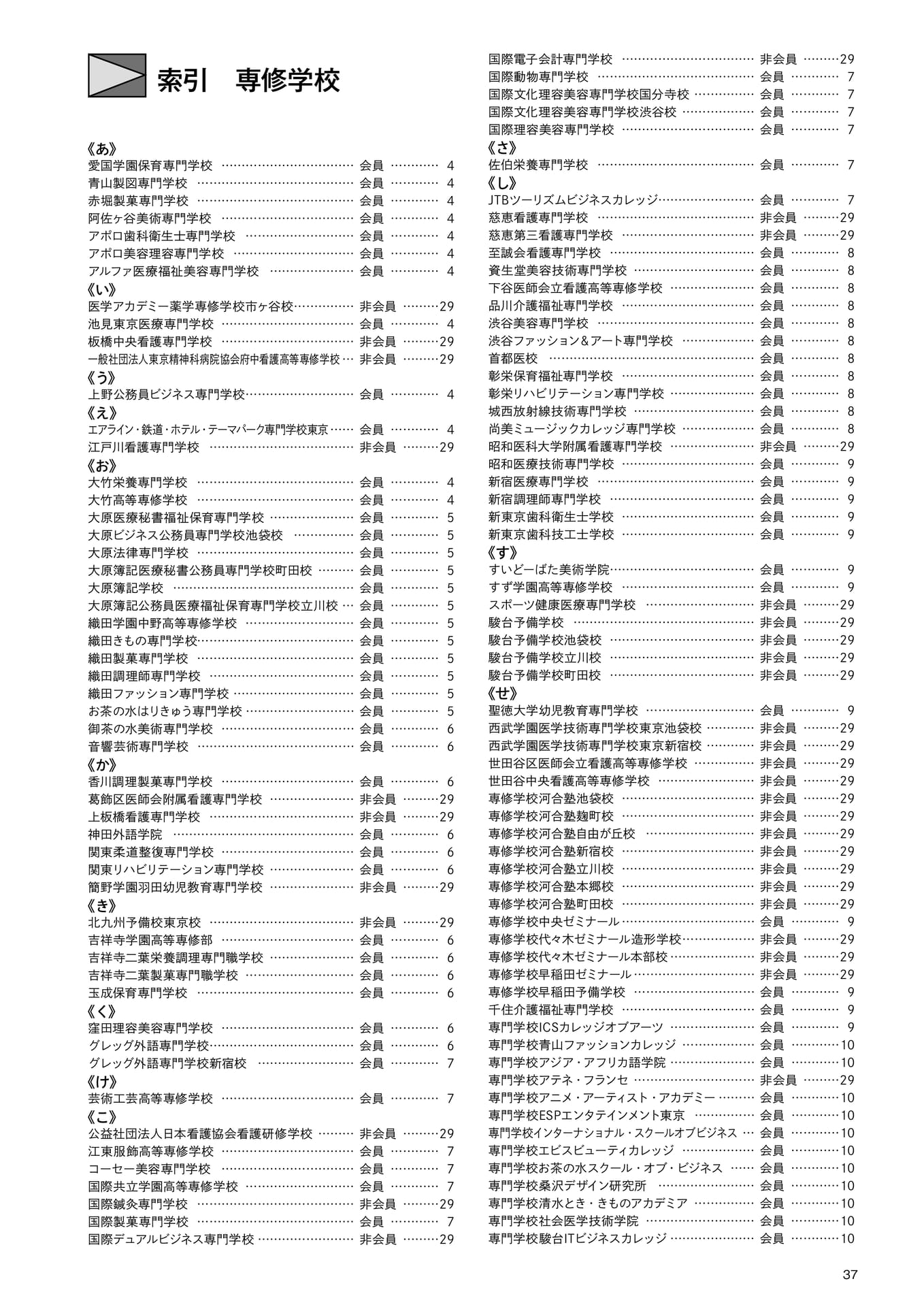 専修学校 索引(1)(39ページ目)
