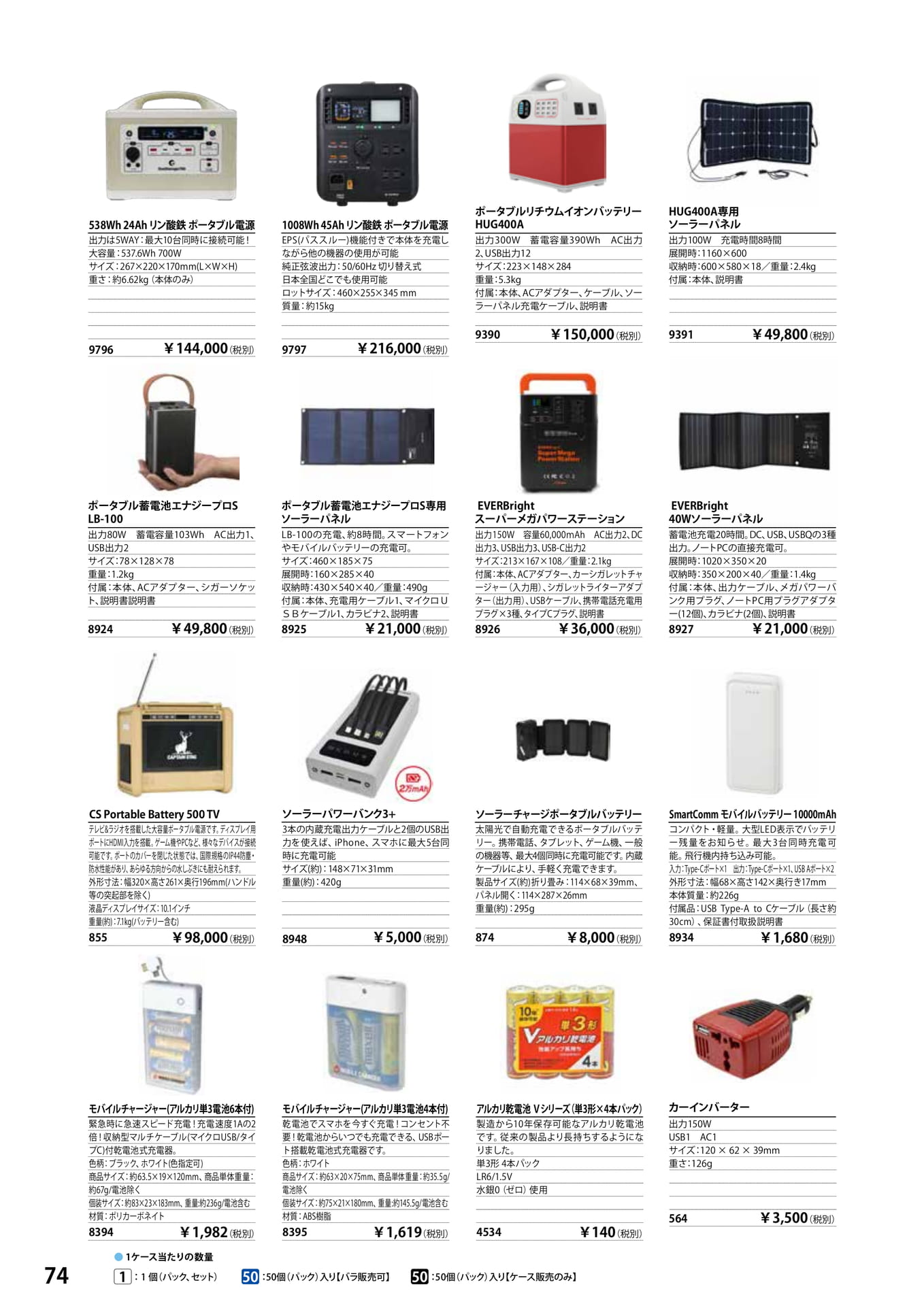 ポータブル電源・蓄電池(76ページ目)