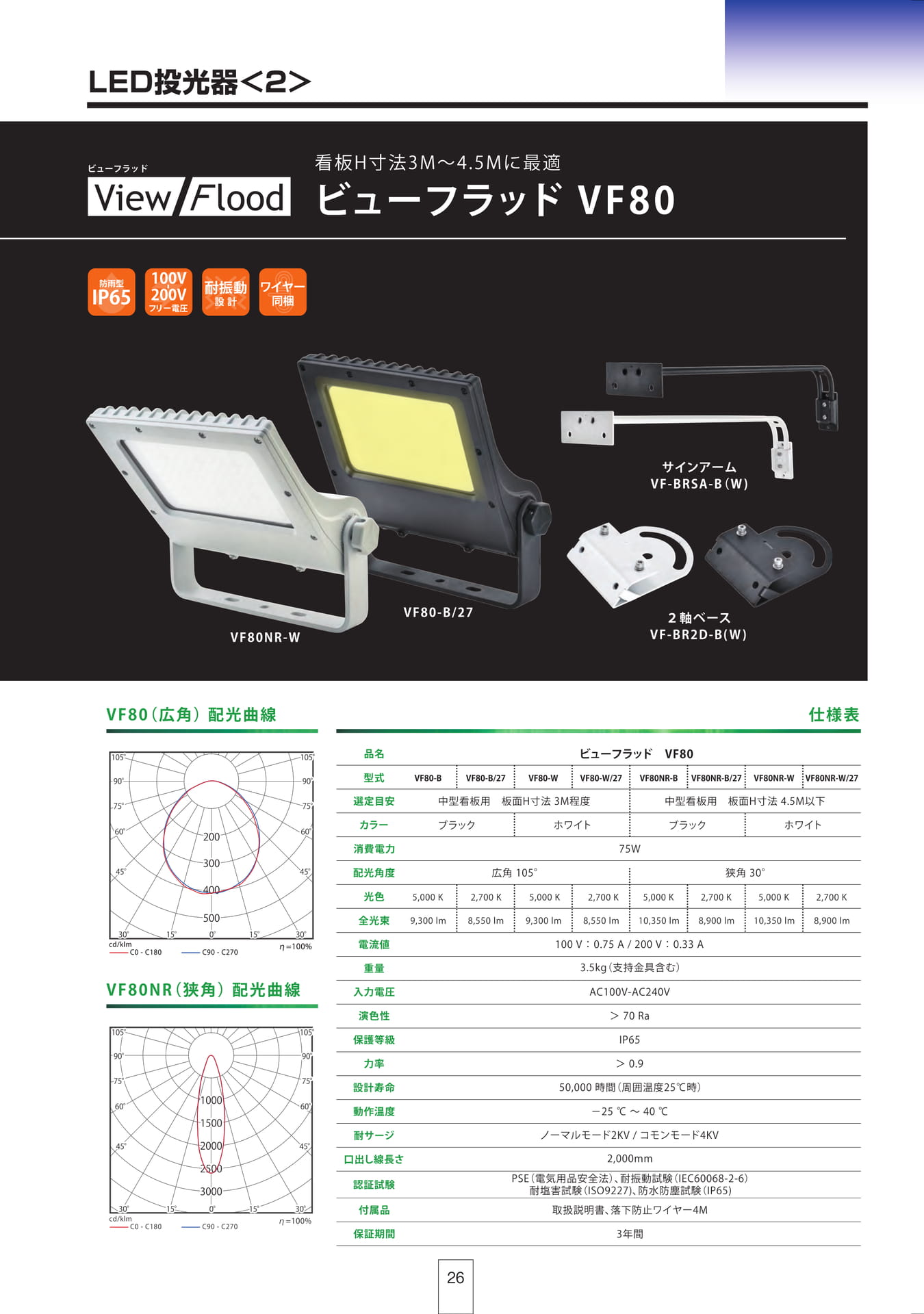 P26 LED投光器<2>（27ページ目）