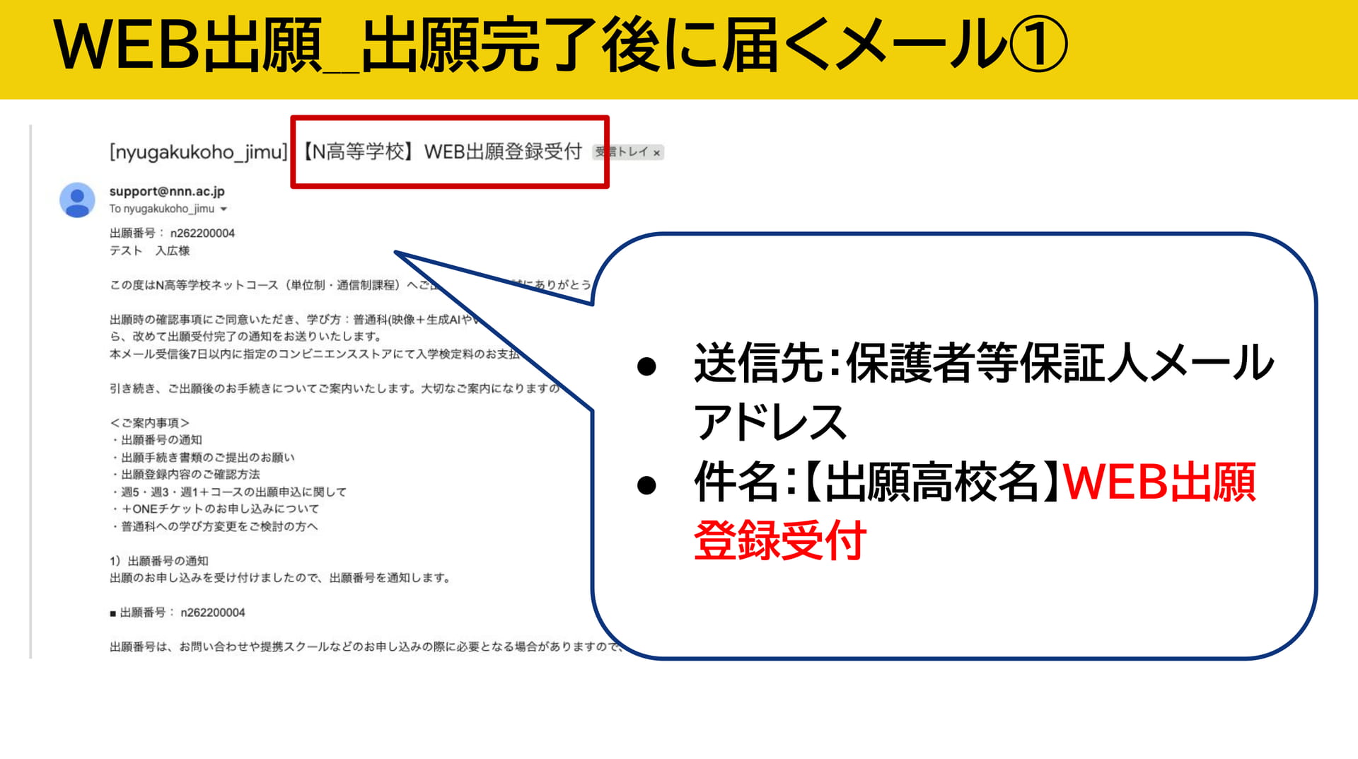出願完了後に届くメール①（44ページ目）