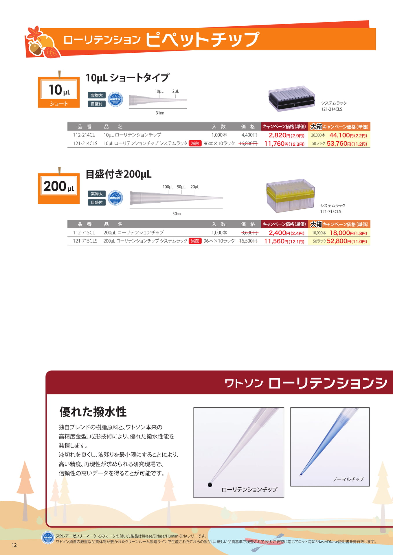 ローリテンションピペットチップ（12ページ目）
