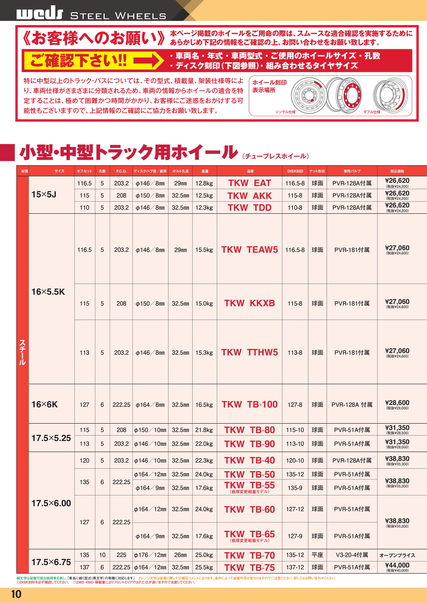 小型・中型トラック用ホイール(10ページ目)