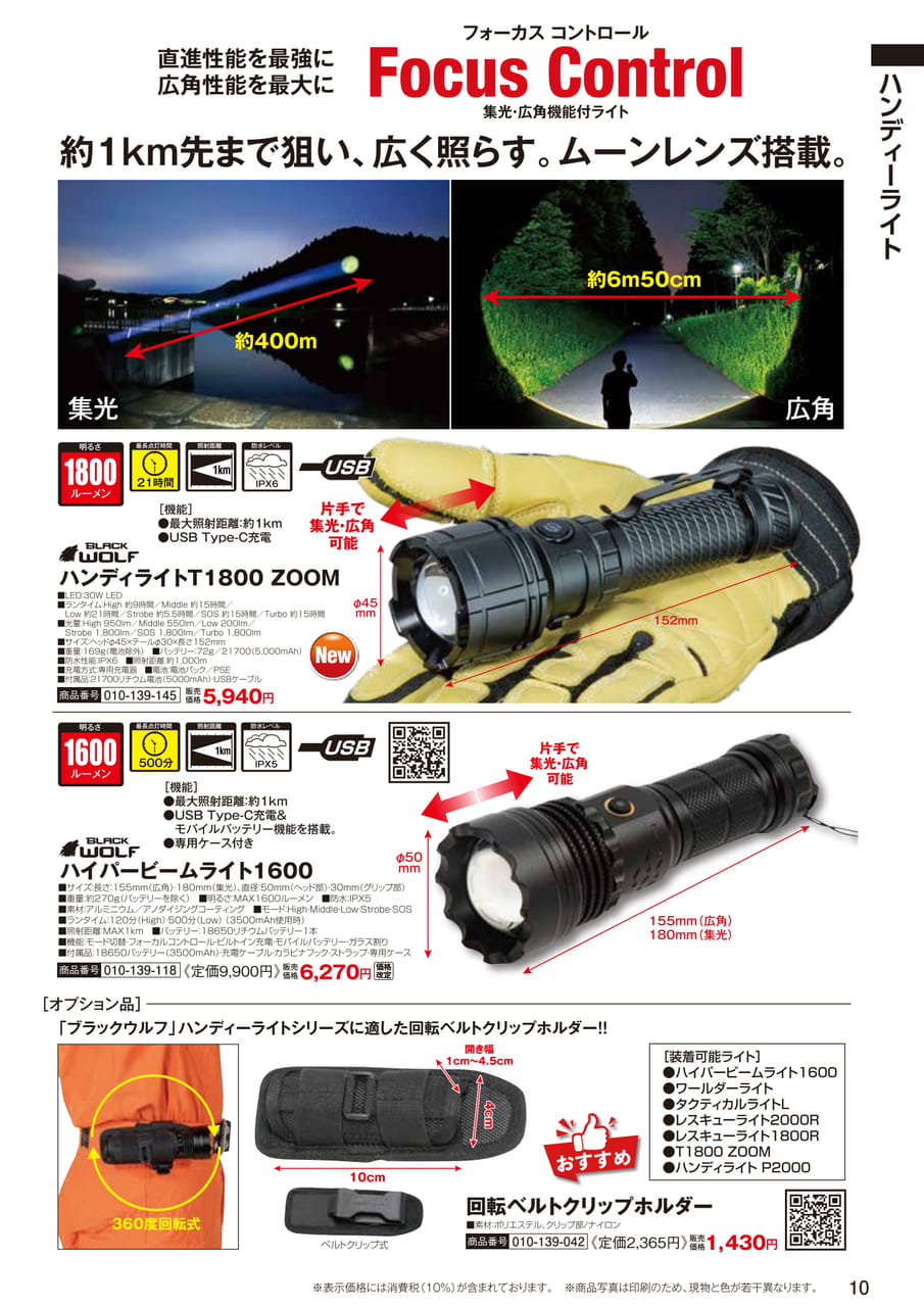 集光・広角機能付ライト（12ページ目）