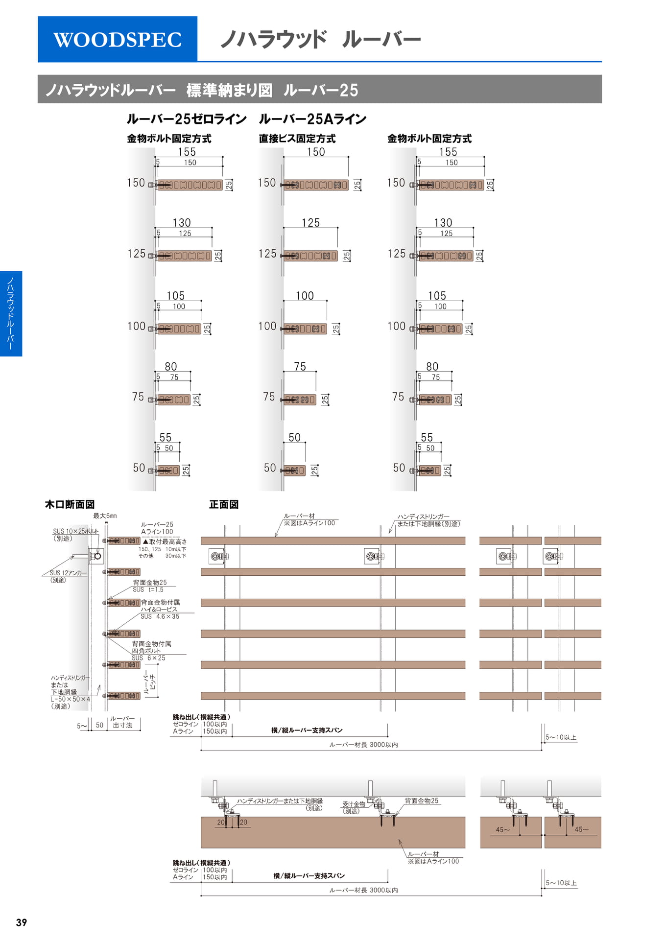 ルーバー25 標準納まり図（40ページ目）