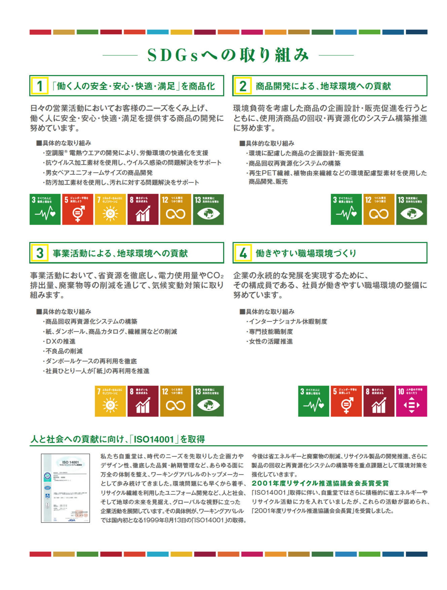 SDGsへの取り組み（15ページ目）