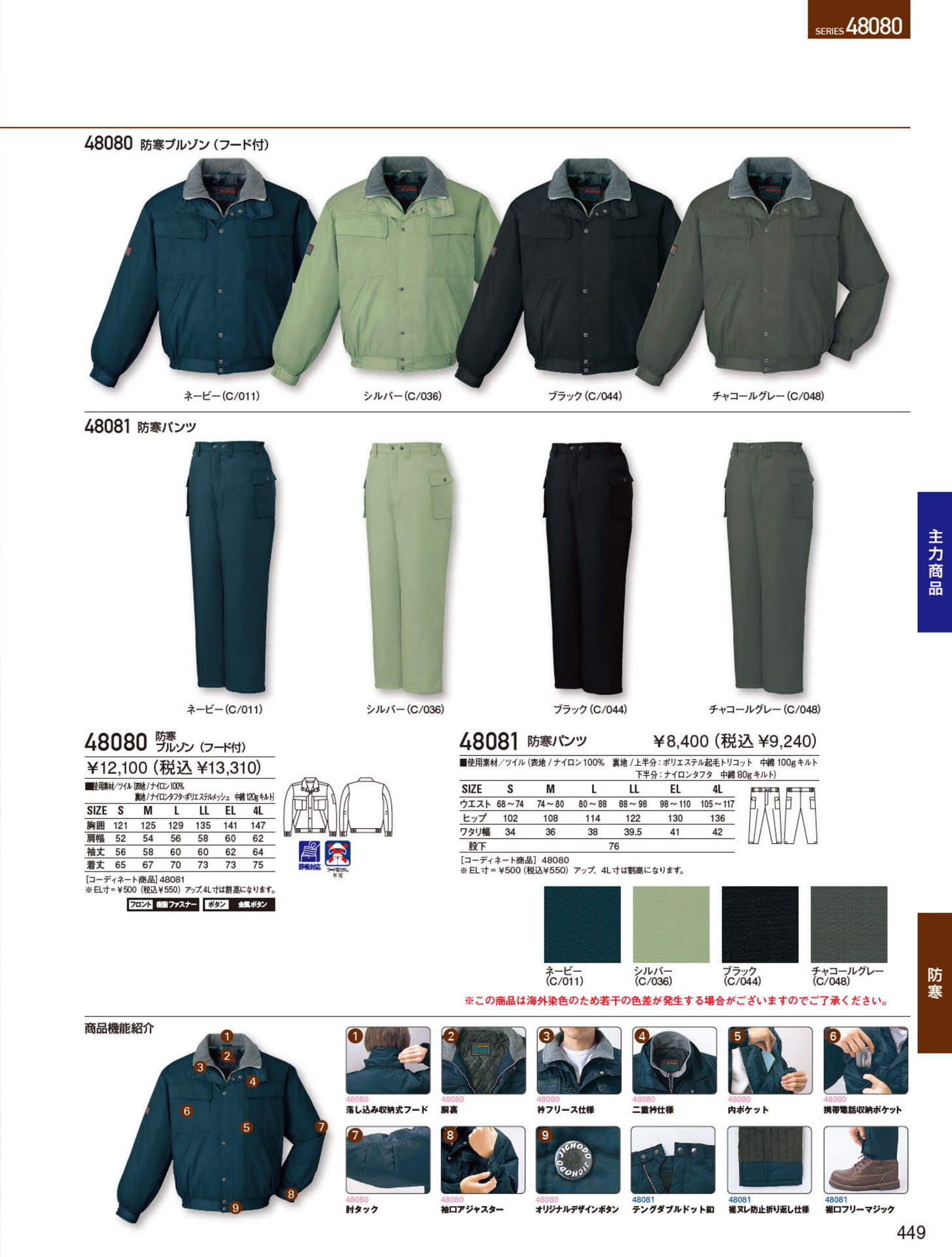 防寒ウエア（449ページ目）