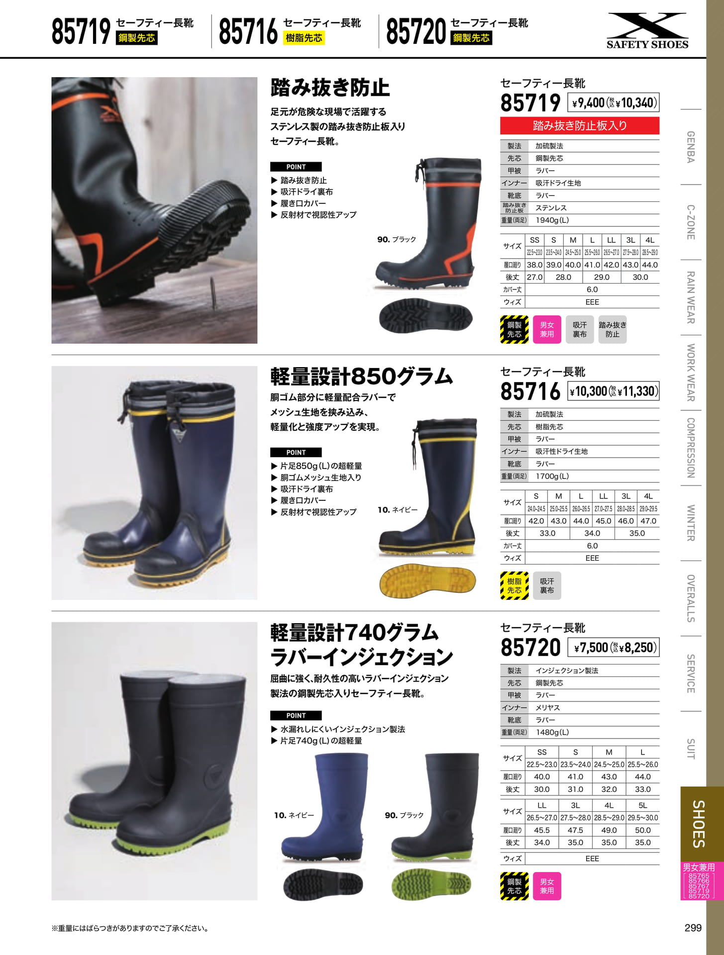 セーフティー長靴(299ページ目)