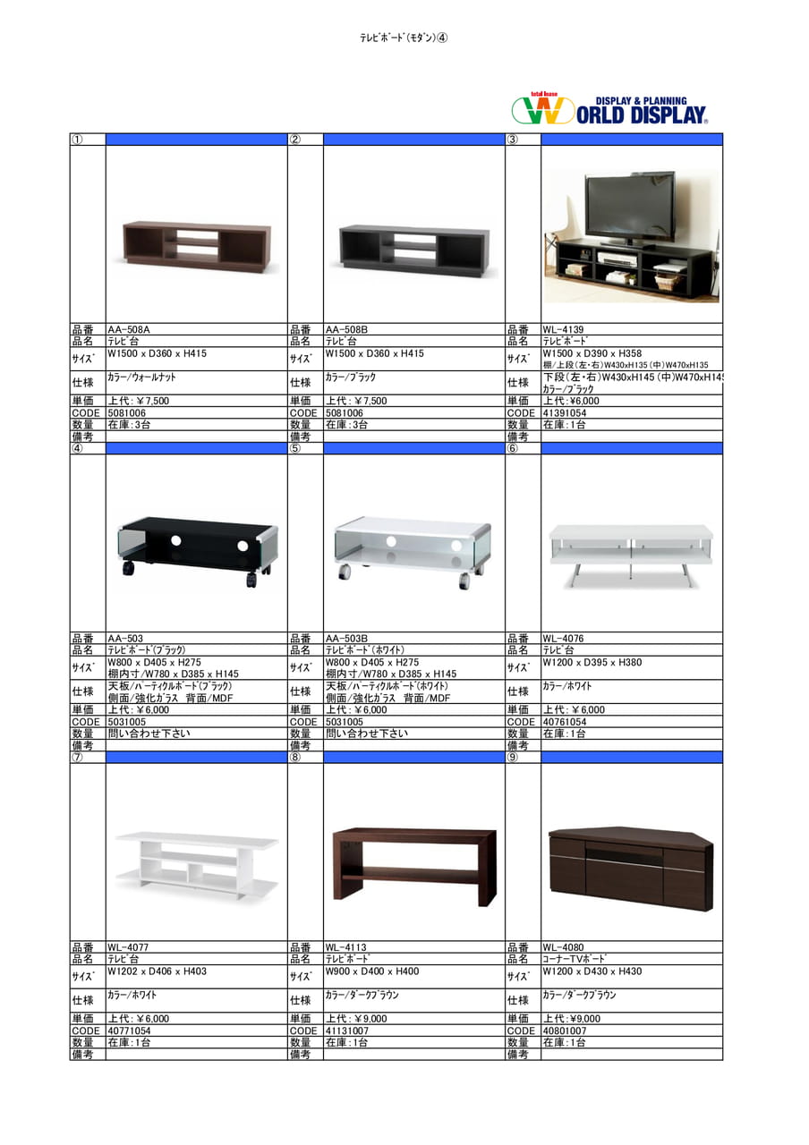 収納家具(ﾃﾚﾋﾞﾎﾞｰﾄﾞ)④（5ページ目）