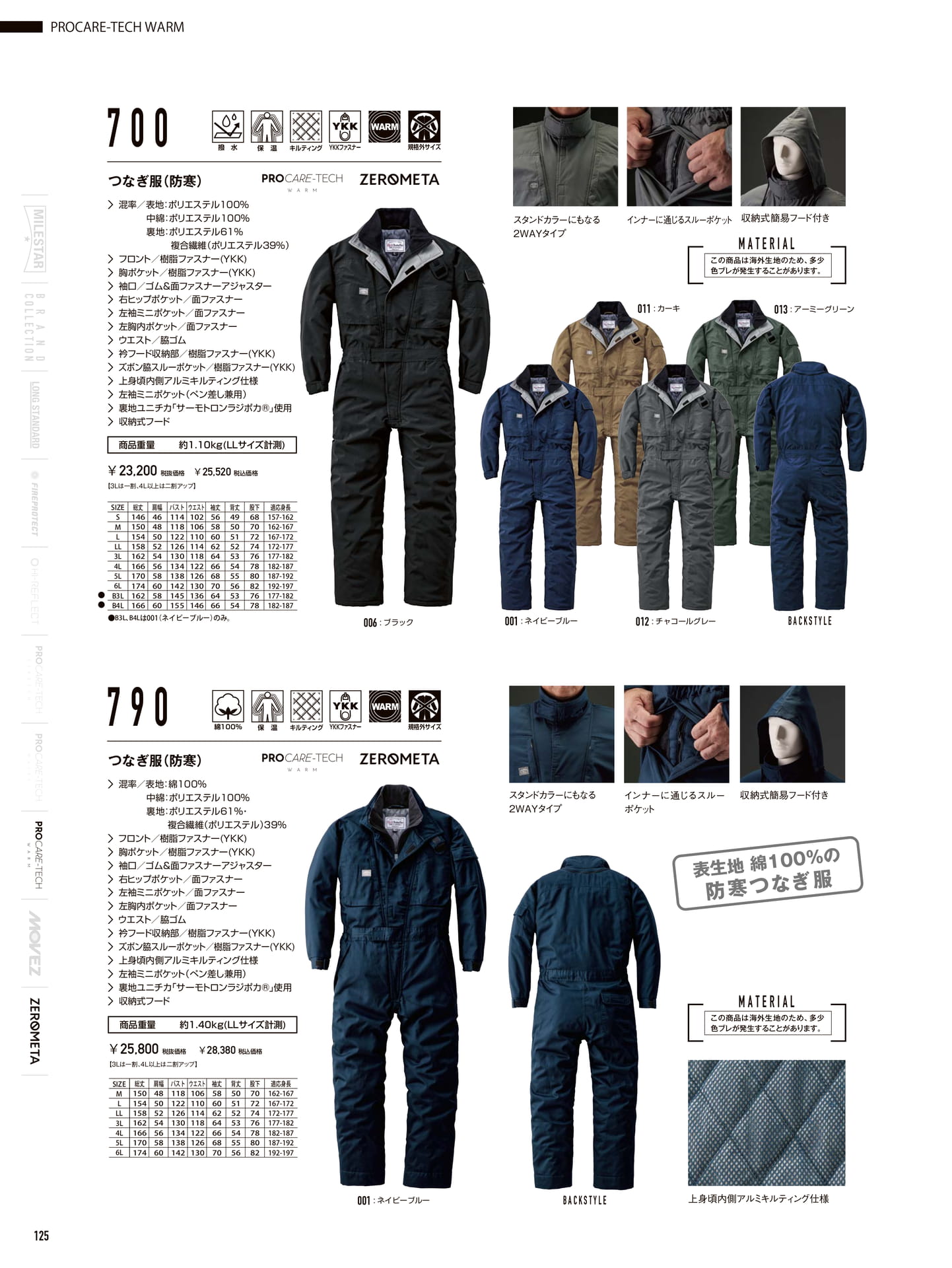 撥水保温防寒つなぎ服(126ページ目)