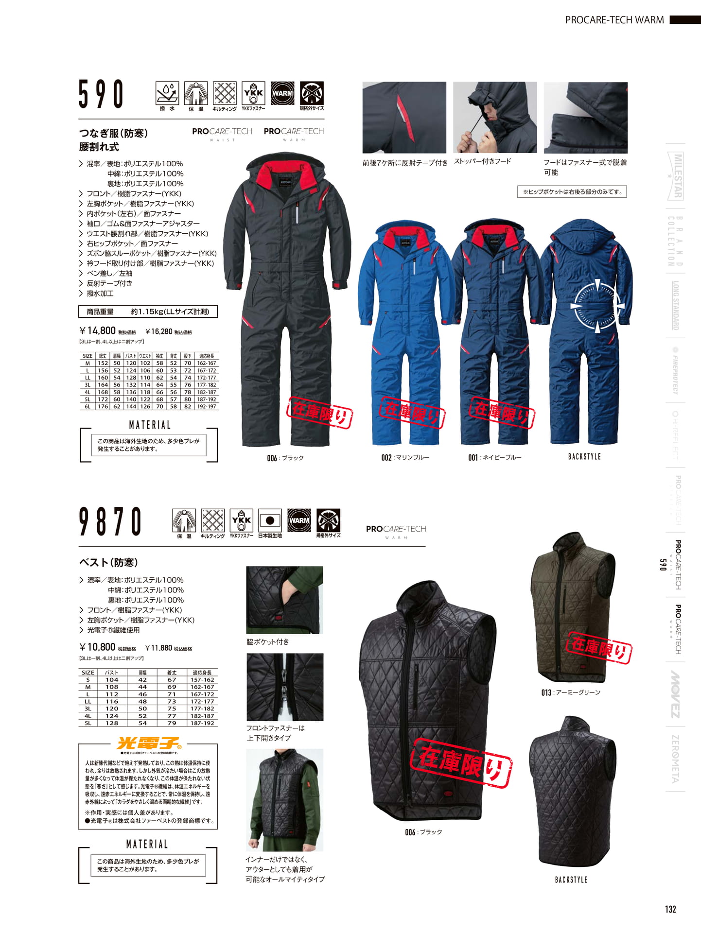 腰割れ式防寒つなぎ服(133ページ目)