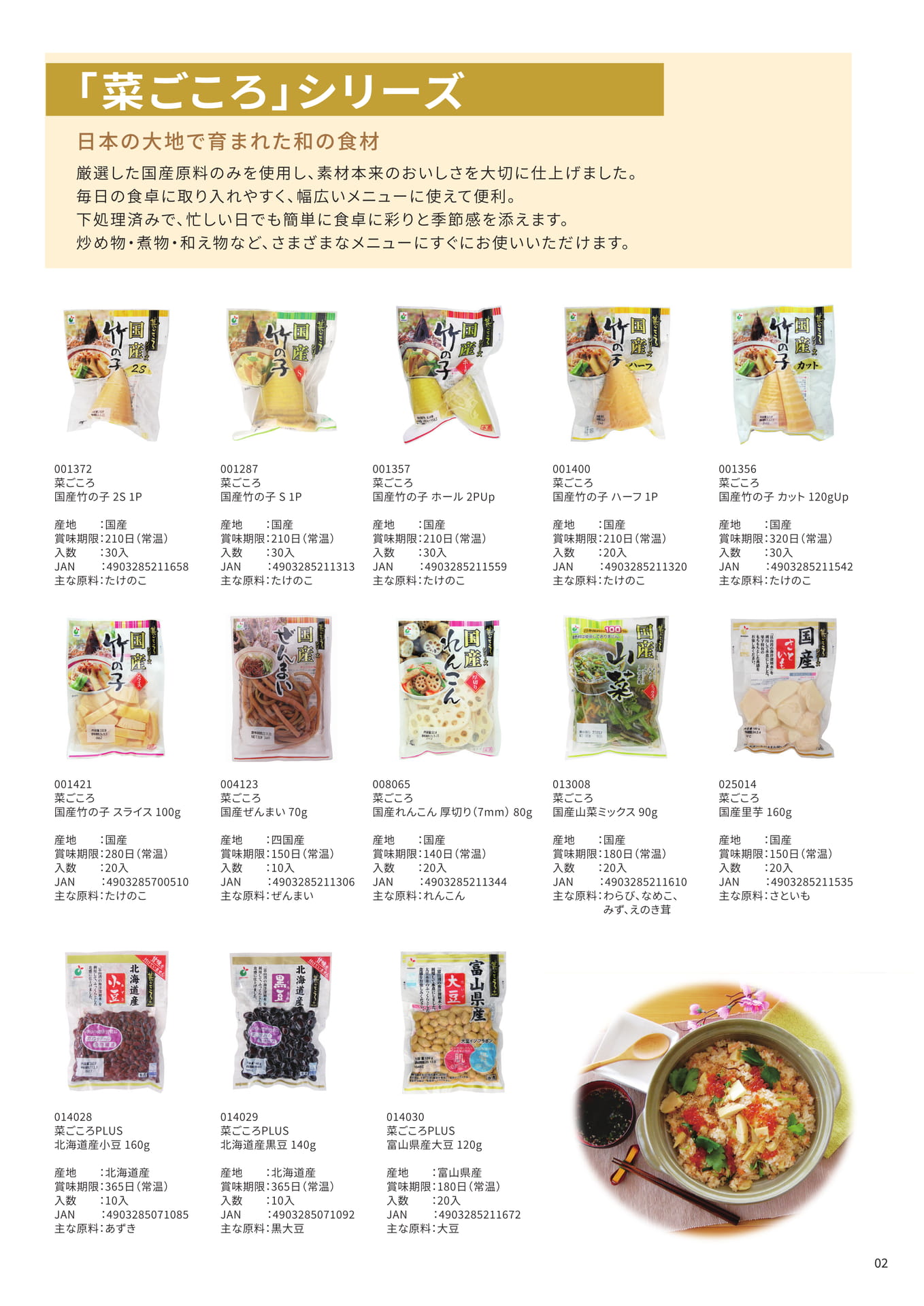 菜ごころシリーズ（3ページ目）