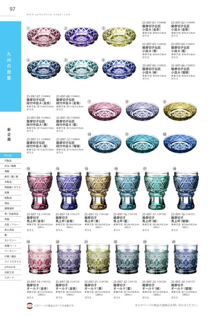 P097 九州の民藝 - 薩摩切子(98ページ目)