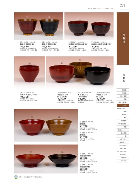 P238 木製品 - 木製椀(239ページ目)