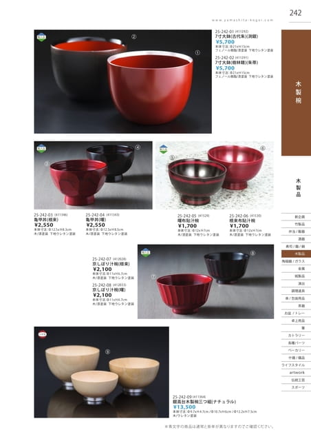 P242 木製品 - 木製椀(243ページ目)