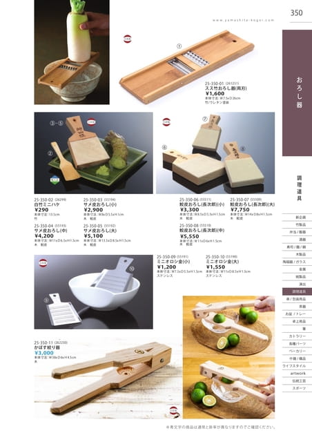 P350 調理道具 - おろし器(351ページ目)