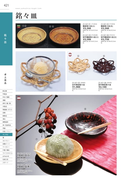 P421 卓上用品 - 銘々皿(422ページ目)