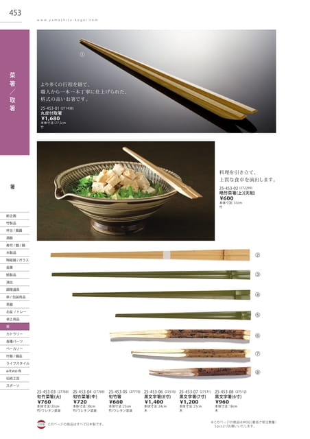P453 箸 - 菜箸/取箸(454ページ目)