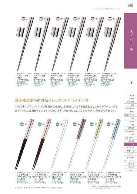 P468 箸 - ステンレス箸(469ページ目)