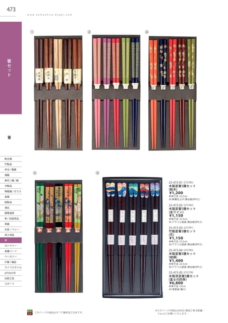 P473 箸 - 箸セット(474ページ目)
