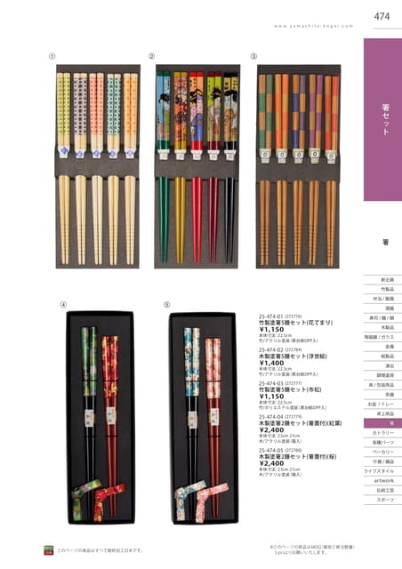 P474 箸 - 箸セット(475ページ目)