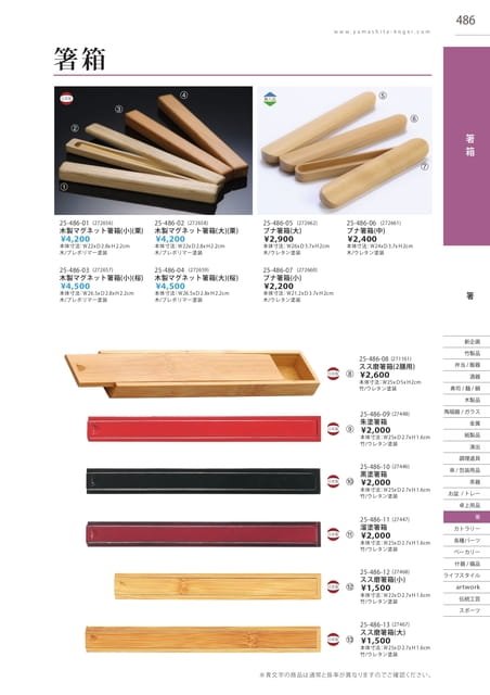 P486 箸 - 箸箱(487ページ目)
