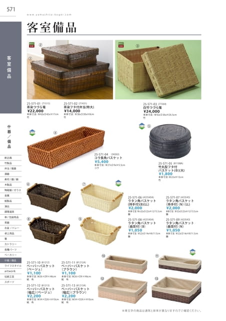 P571 什器/備品 - 客室備品(567ページ目)