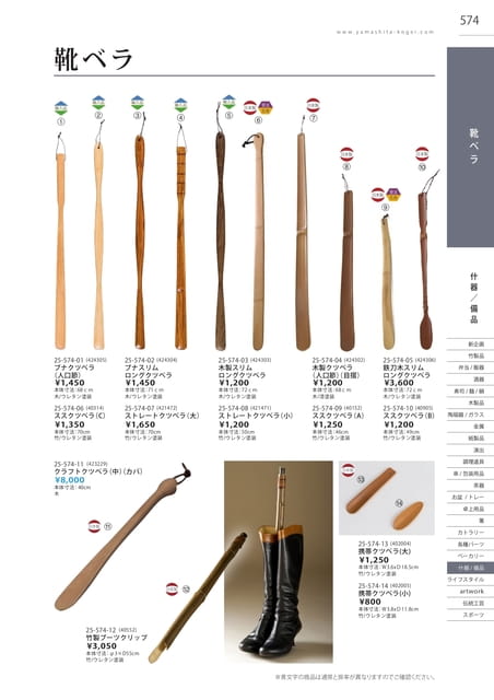 P574 什器/備品 - 靴ベラ(570ページ目)