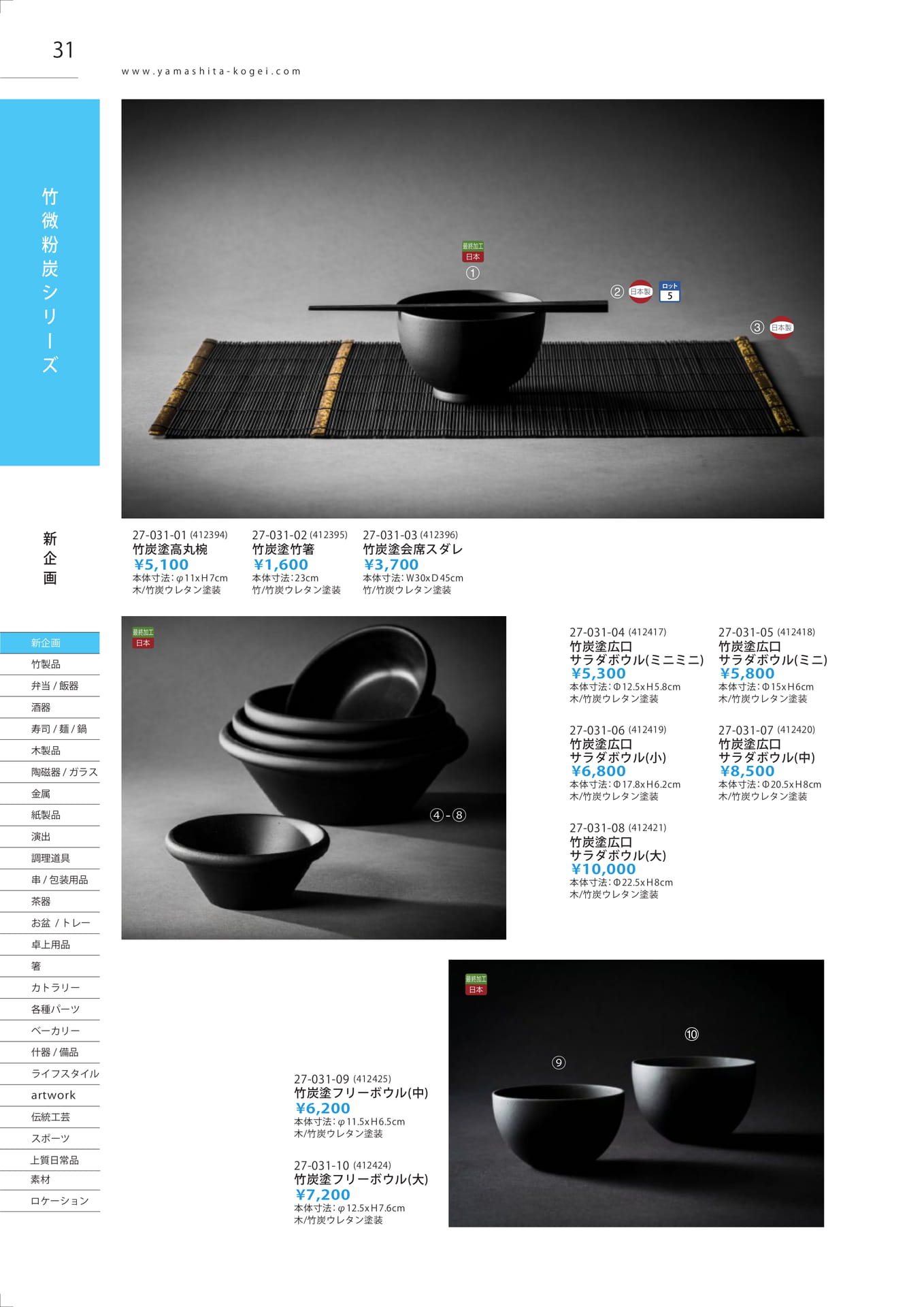 竹炭塗製品（32ページ目）