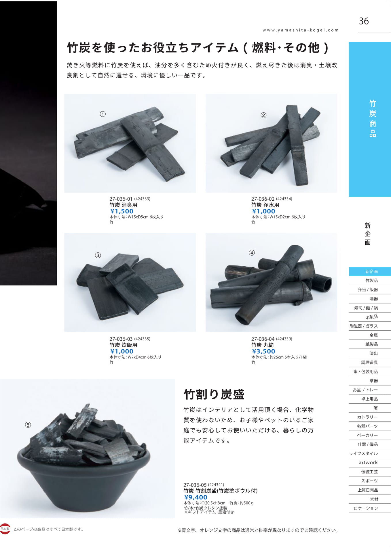 竹炭燃料・その他（37ページ目）